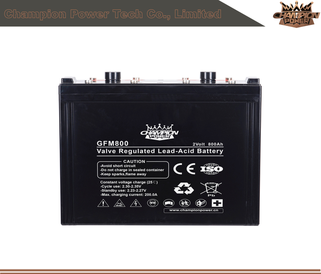 GFM800 2V800AH Batterie d'acide de plomb