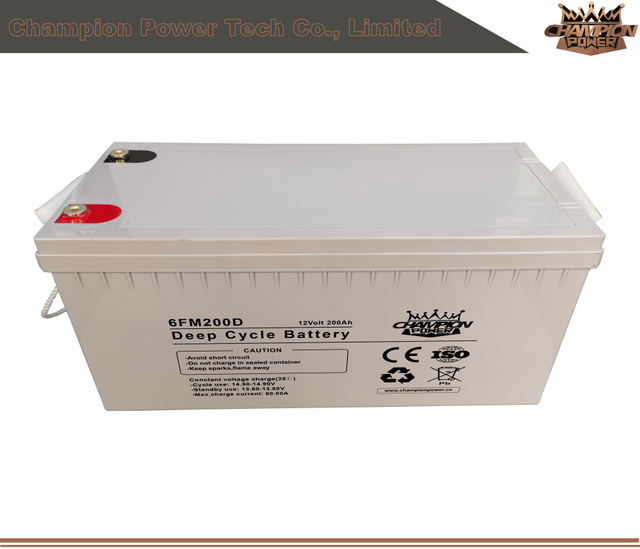 Batterie de cycle profond de 6FM200D 12V200AH