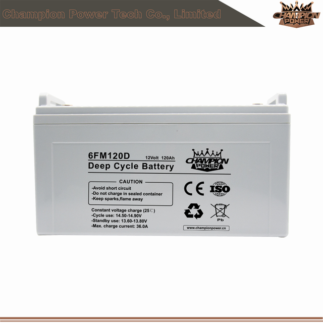 Batterie de cycle profond de 6FM120D 12V120AH