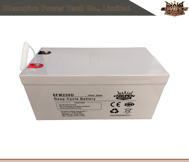 Batterie de cycle profond de 6FM250D 12V250AH