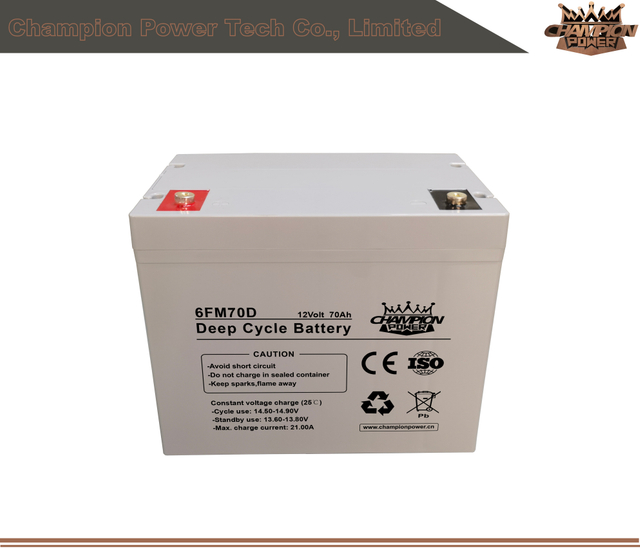 6FM70D 12V70AH Batterie à cycle profond