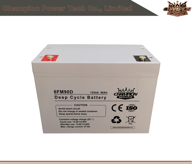 6FM90D 12V90AH Batterie à cycle profond